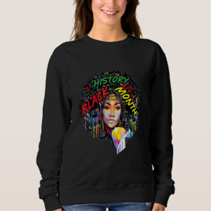 Svart historikmånad Afro Ord Art Natural Hair Wo T Shirt