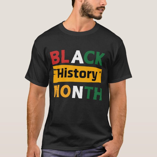 Svart historikmånad, äldre Manar T-Shirt (Framsida)