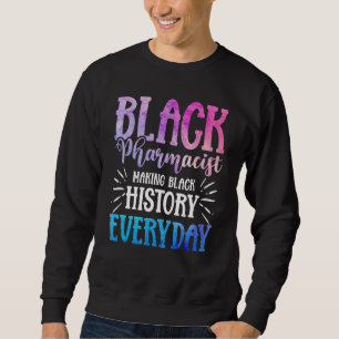 Svart historikmånad apotekare afrikansk am lång ärmad tröja
