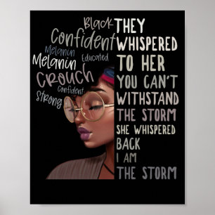 Svart historikmånad är jag stormen stark afrikan poster