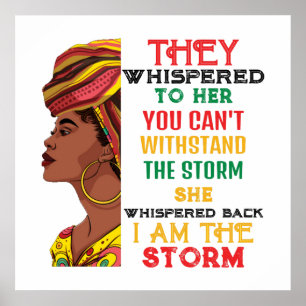 Svart historikmånad är jag stormen stark afrikan poster