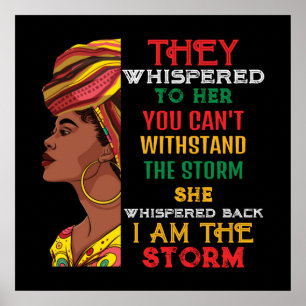 Svart historikmånad är jag stormen stark afrikan poster
