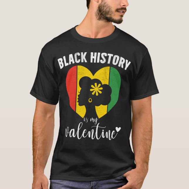 Svart historikmånad är min hjärthjärteafrika t shirt (Framsida)