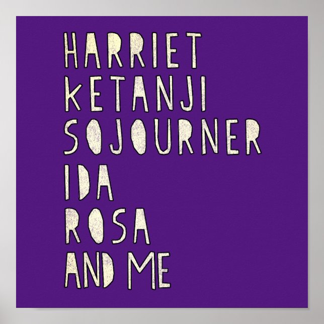 Svart historikmånad, Berömd Black Women Leaders Poster (Framsidan)