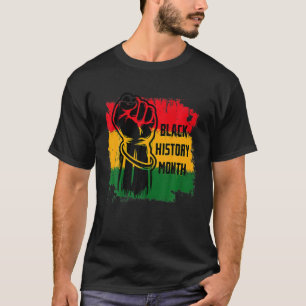 Svart historikmånad BHM Afrikas Pride Fist Manar T Shirt
