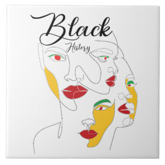 Svart historikmånad BHM Kakelplatta