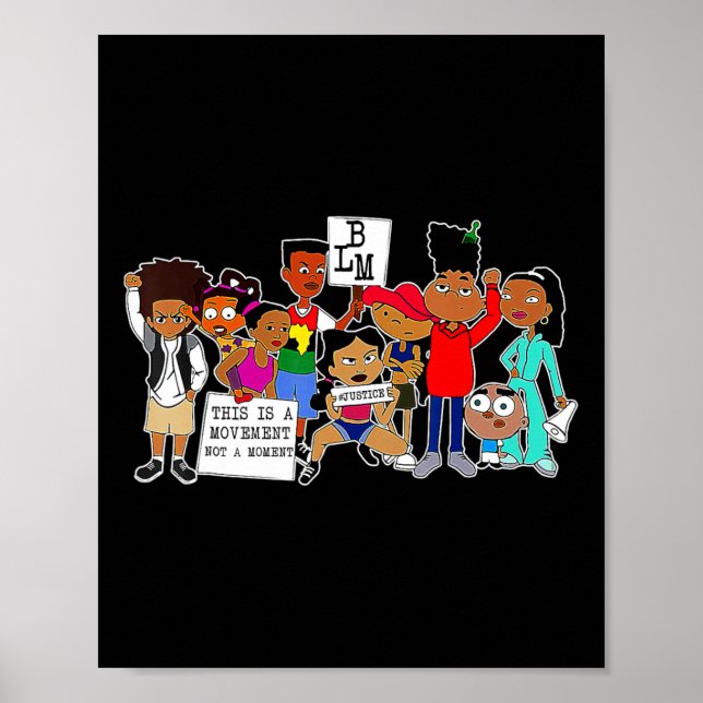 Svart historikmånad Blm Black Lives Problem Kids B Poster (Framsidan)