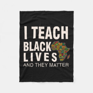 Svart historikmånad Blm I Teach Black Lives och Fleecefilt