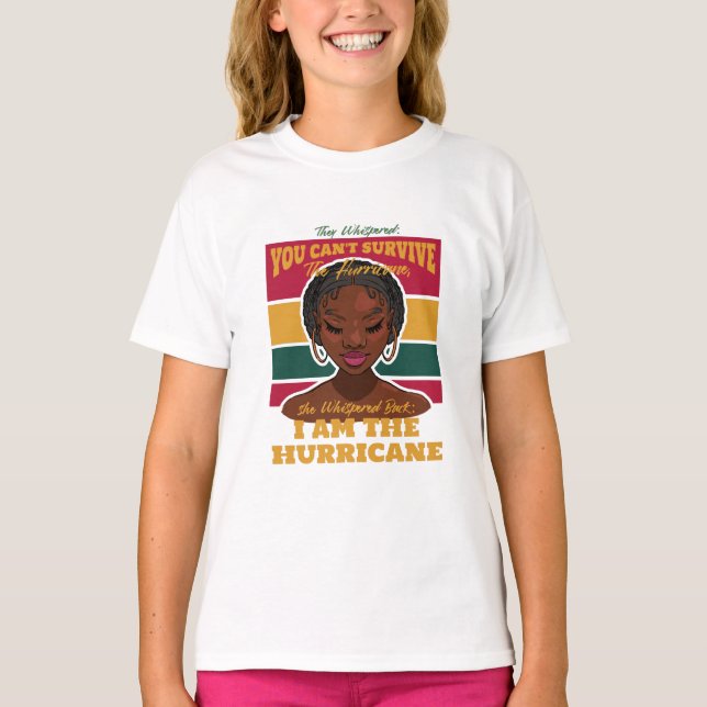 Svart historikmånad, citat, Melanin Woman-orkan T Shirt (Framsida)
