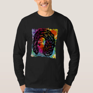 Svart historikmånad Cute Melanin Queen African Wat T Shirt
