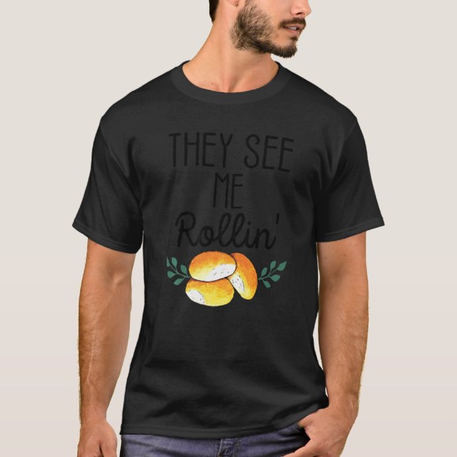 Svart historikmånad de ser mig rullin t shirt (Framsida)