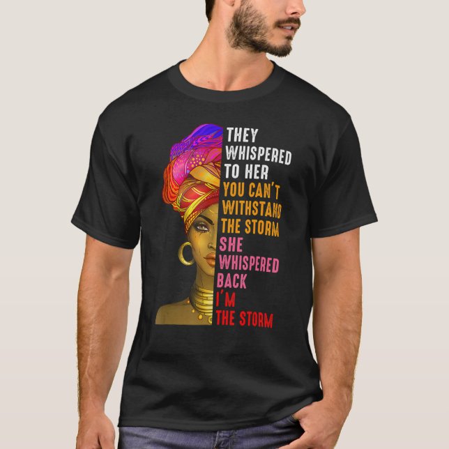 Svart historikmånad de viskade om stormen Mo T Shirt (Framsida)