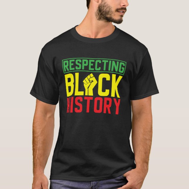 Svart historikmånad Dekorationer som respekterar s T Shirt (Framsida)