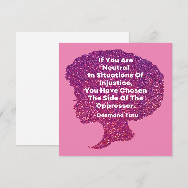 Svart historikmånad - Desmond Tutu Inbjudningar (Fram/baksida)