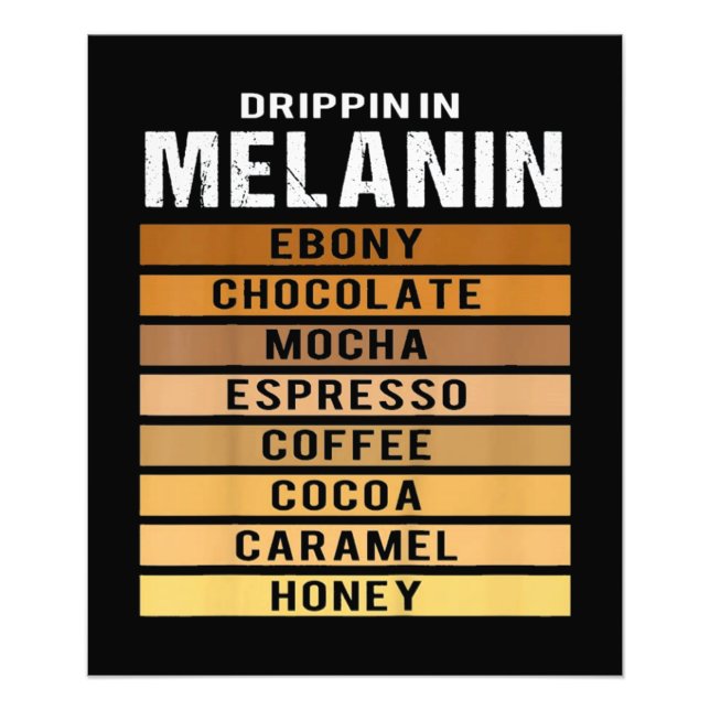 Svart historikmånad Drippin Melanin Fototryck (Framsidan)