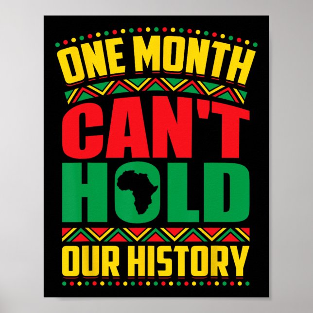 Svart historikmånad En månad kan inte hålla vår Hi Poster (Framsidan)