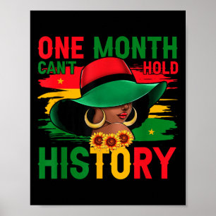 Svart historikmånad En månad kan inte hålla vår Hi Poster