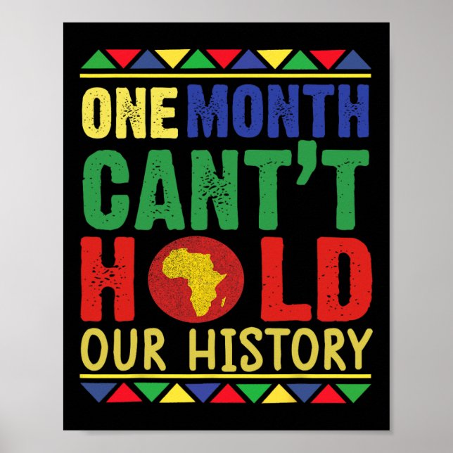 Svart historikmånad En månad kan inte hålla vår Hi Poster (Framsidan)
