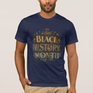 Svart historikmånad - enhet i Färg T Shirt
