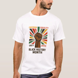 Svart historikmånad - enhet och rättvisa T-Shirt
