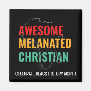 Svart historikmånad Fantastisk Melanated Christian Magnet