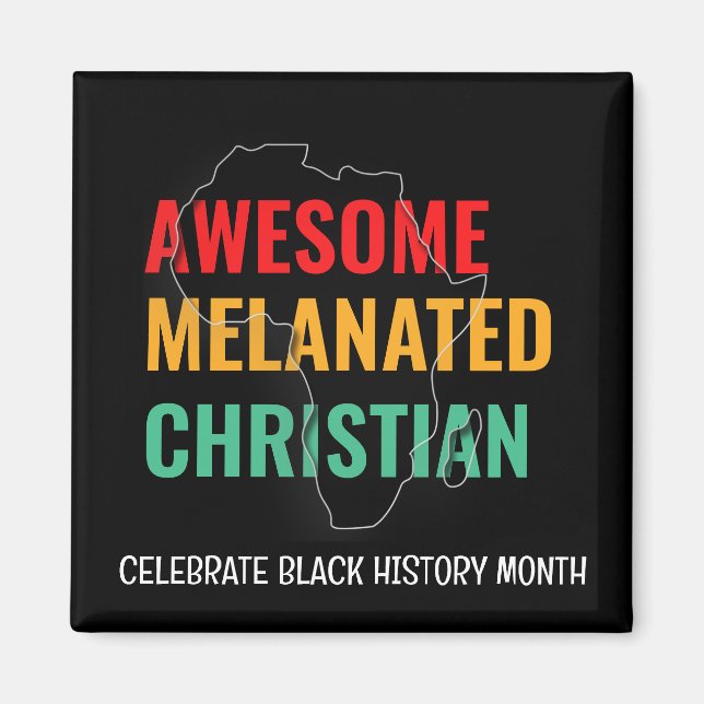 Svart historikmånad Fantastisk Melanated Christian Magnet (Framsidan)