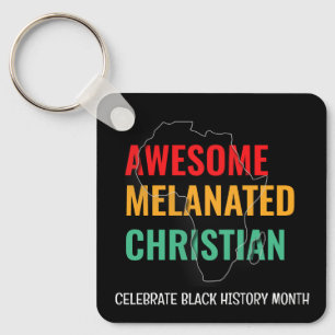 Svart historikmånad Fantastisk Melanated Christian Nyckelring