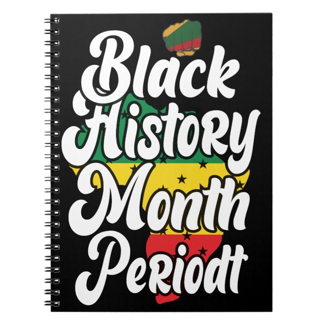 Svart historikmånad februari Melanin Sista Bruh Ki Anteckningsbok (Framsidan)