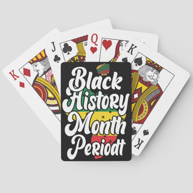 Svart historikmånad februari Melanin Sista Bruh Ki Casinokort (Baksidan)