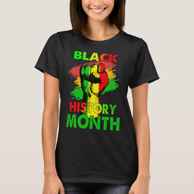 Svart historikmånad - Fist-Gift-kvinnor T Shirt (Framsida)