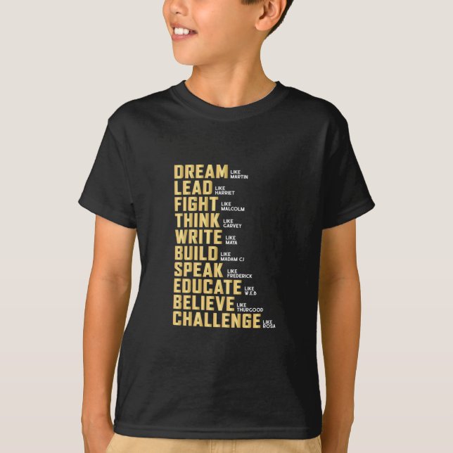 Svart historikmånad för afrikansk amerikan Melanin T Shirt (Framsida)