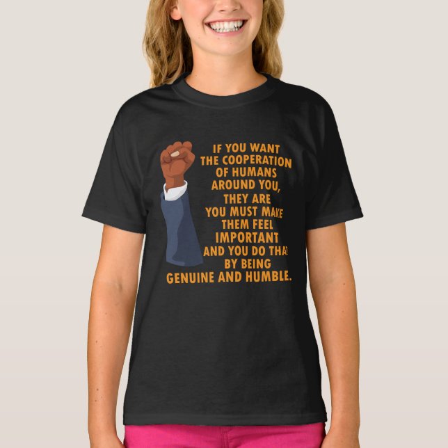Svart historikmånad för inspirationsinriktade strö t shirt (Framsida)