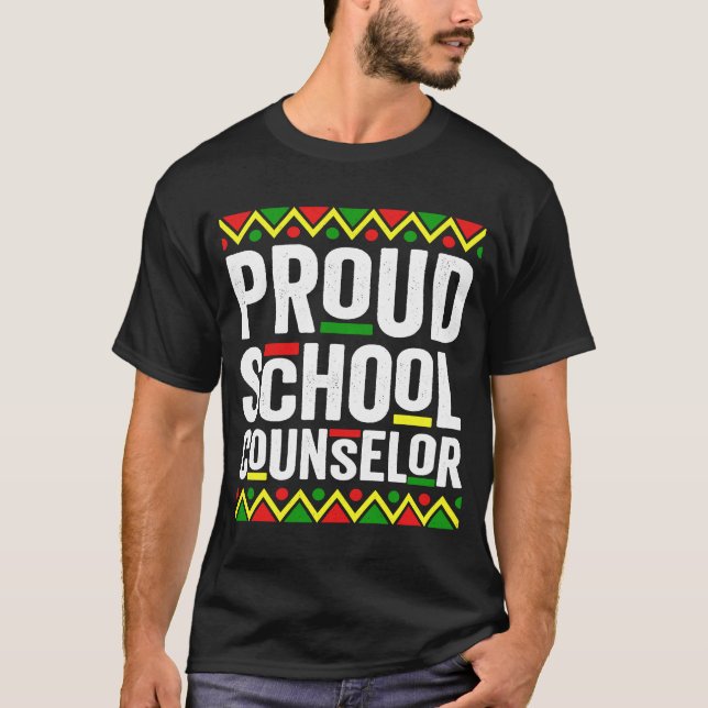 Svart historikmånad för stolt skolrådgivare Afrika T Shirt (Framsida)