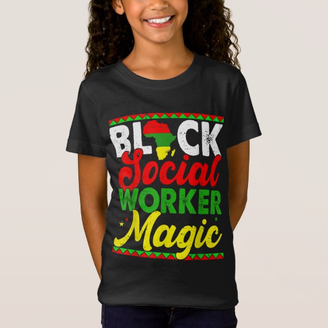 Svart historikmånad för svart Social-arbetares Mag T Shirt (Framsida)