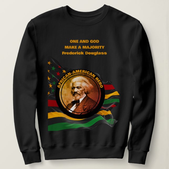 Svart historikmånad FREDERICK DOUGLASS-offert T Shirt (Design framsida)