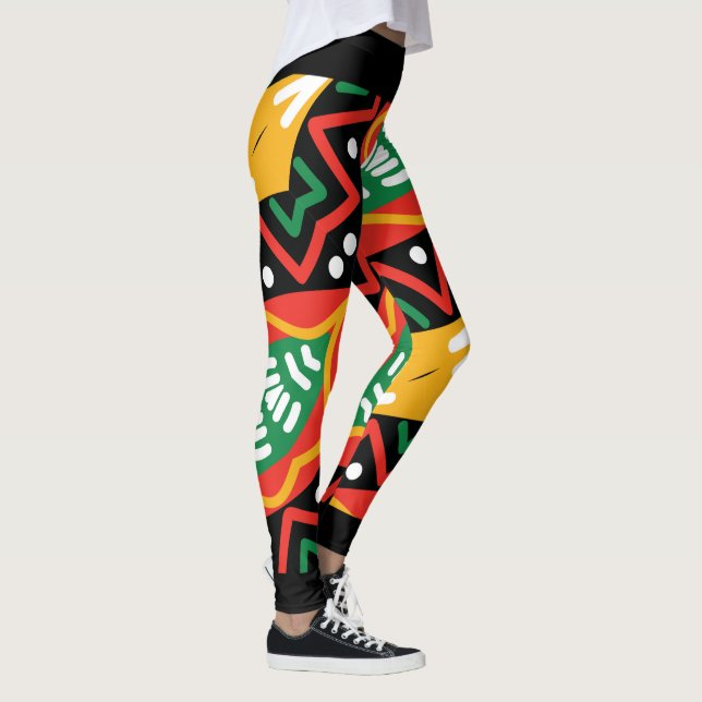 Svart historikmånad, geografi leggings (Höger)