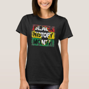 Svart historikmånad, glatt Vintage Afrika Karta T Shirt
