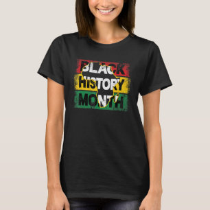 Svart historikmånad, glatt Vintage Afrika Karta T Shirt