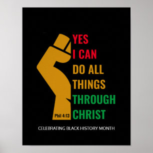 Svart historikmånad JA I KAN Christian Poster
