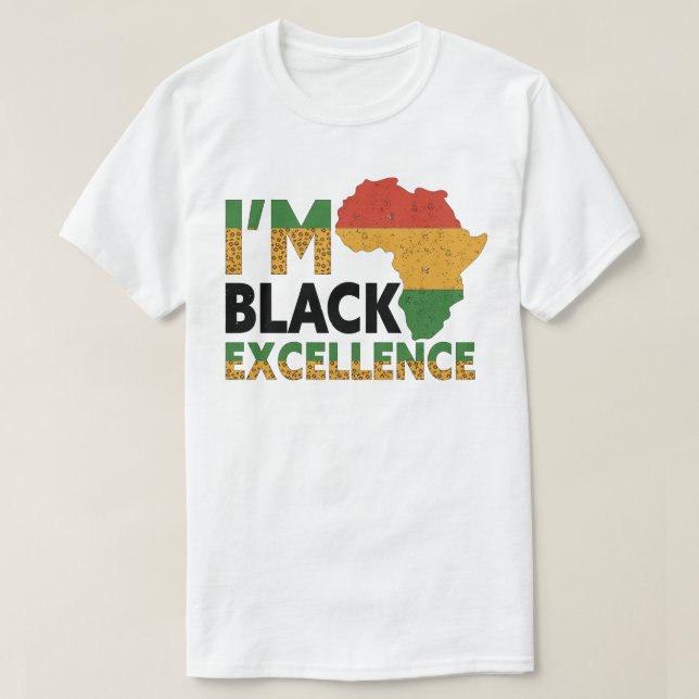 Svart historikmånad Jag är svart utmärkt T Shirt (Design framsida)