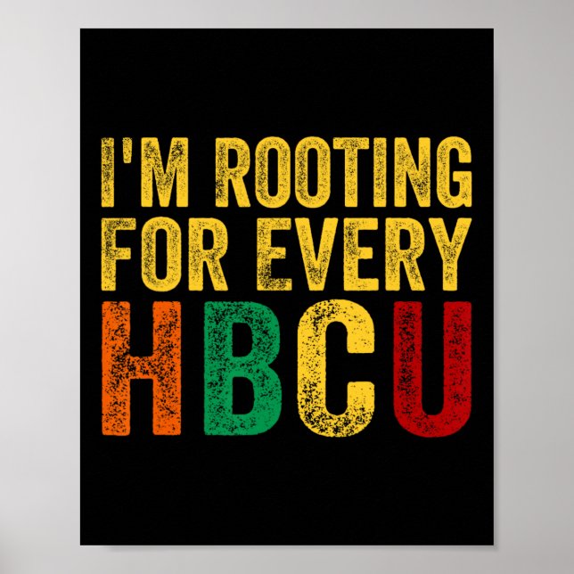 Svart historikmånad jag roterar för varje HBCU Poster (Framsidan)