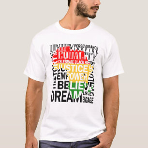 Svart historikmånad - jämlikhet drömmar BLM AFR T Shirt