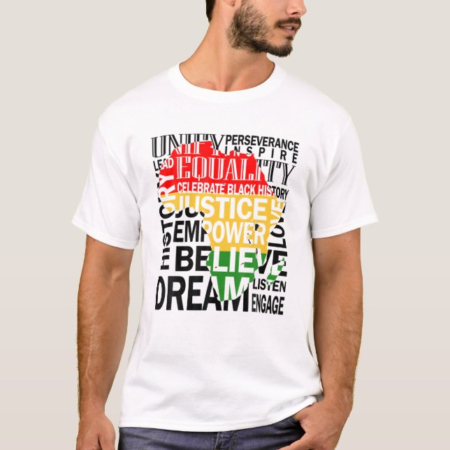 Svart historikmånad - jämlikhet drömmar BLM AFR T Shirt (Framsida)