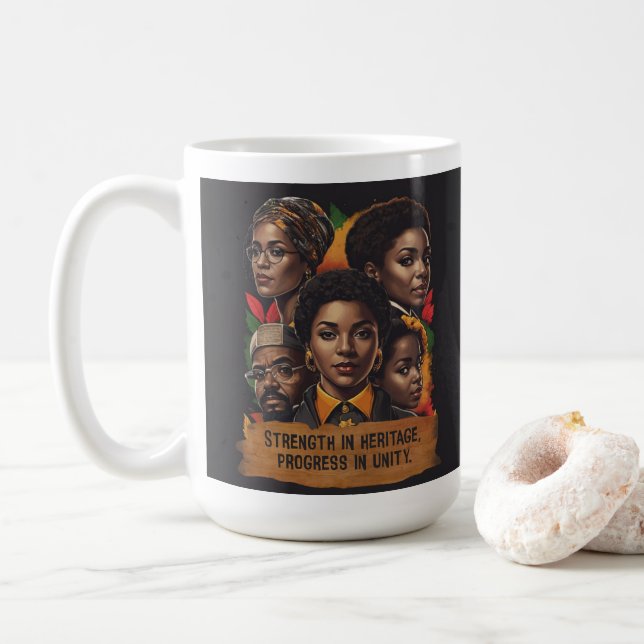 Svart historikmånad kaffemugg (Med munk)