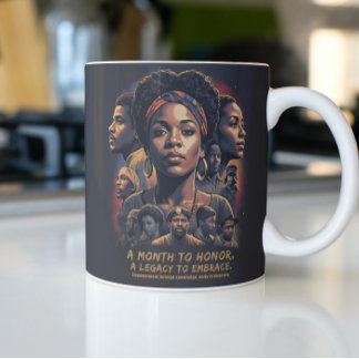 Svart historikmånad kaffemugg