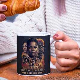 Svart historikmånad kaffemugg