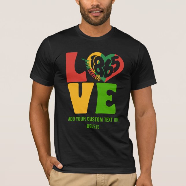Svart historikmånad Kärlek 1865 juni T Shirt (Framsida)
