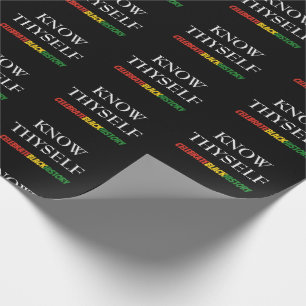 Svart historikmånad KNOW THYSELF BHM Motivering Presentpapper