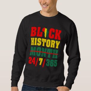 Svart historikmånad lång ärmad tröja