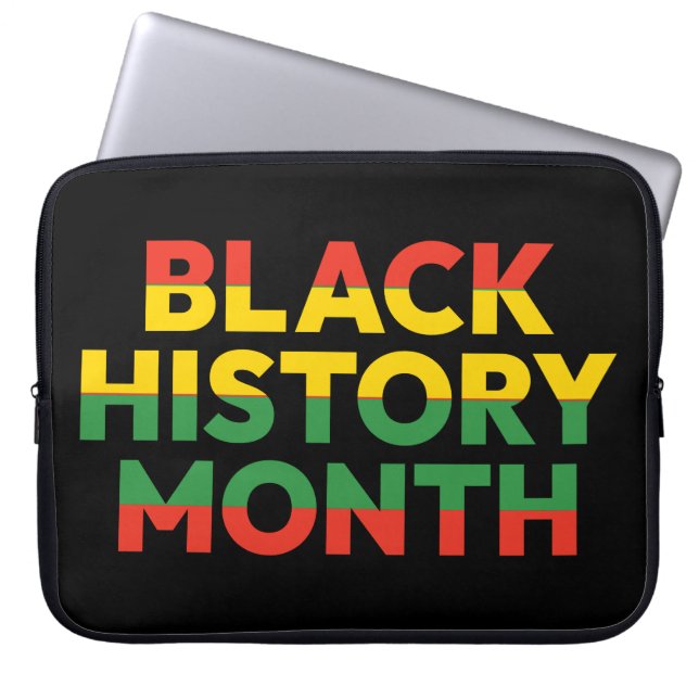 Svart historikmånad Laptop sleeve 15 tum (Framsidan)